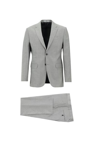Erkek Giyim - ORTA GRİ 44 Beden Slim Fit Klasik Takım Elbise