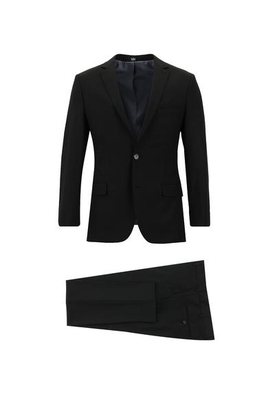 Erkek Giyim - SİYAH 44 Beden Süper Slim Fit Klasik Takım Elbise