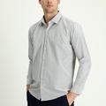  SİYAH  Uzun Kol Slim Fit Klasik Çizgili Pamuklu Gömlek