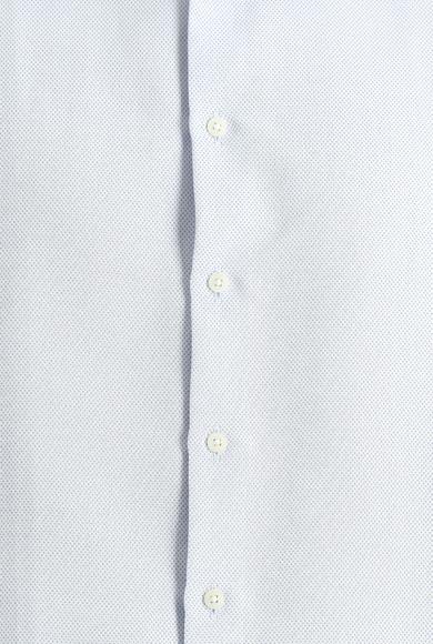 Erkek Giyim - UÇUK MAVİ L Beden Uzun Kol Klasik Desenli Gömlek