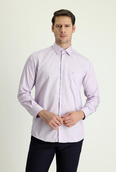 Erkek Giyim - LİLA 3X Beden Uzun Kol Non Iron Klasik Pamuklu Gömlek