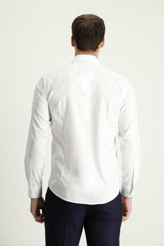 Erkek Giyim - Uzun Kol Slim Fit Non Iron Pamuklu Gömlek