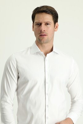 Beyaz
      
      Uzun Kol Slim Fit Klasik Pamuklu Gömlek_0