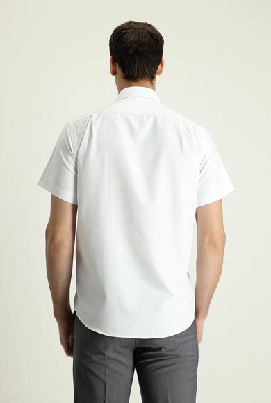 Erkek Giyim - BEYAZ M Beden Kısa Kol Regular Fit Gömlek
