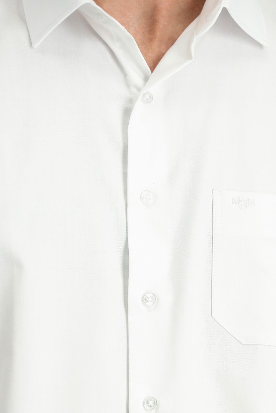 Erkek Giyim - Uzun Kol Non Iron Saten Pamuklu Gömlek