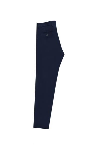 Erkek Giyim - AÇIK LACİVERT 48 Beden Regular Fit Likralı Kanvas / Chino Pantolon