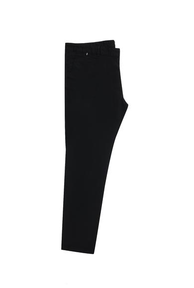 Erkek Giyim - SİYAH 46 Beden Regular Fit Likralı Kanvas / Chino Pantolon
