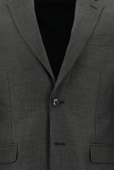 Erkek Giyim - ORTA ANTRASİT 50 Beden Slim Fit Klasik Takım Elbise