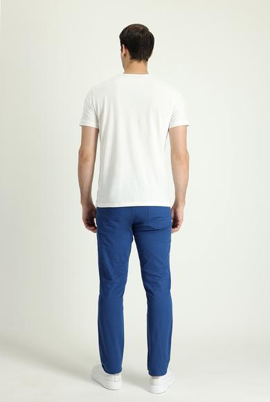 Erkek Giyim - HAVACI MAVİ 58 Beden Regular Fit Likralı Kanvas / Chino Pantolon
