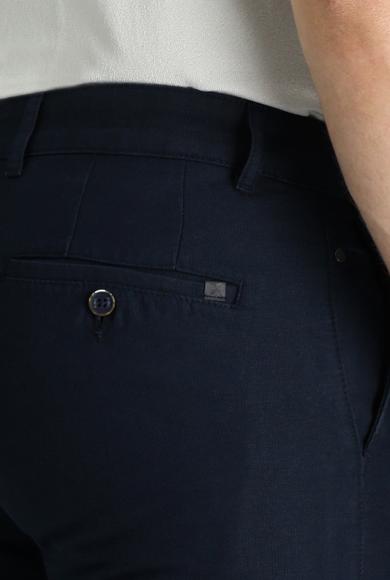 Erkek Giyim - KOYU LACİVERT 50 Beden Regular Fit Pamuk Kanvas / Chino Pantolon