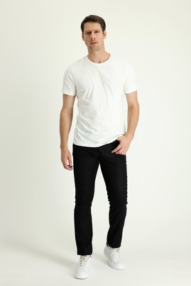 Siyah
      
      Regular Fit Pamuklu Keten Kanvas / Chino Pantolon