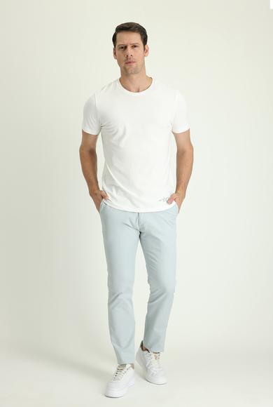 Erkek Giyim - GÜMÜŞ 58 Beden Regular Fit Likralı Kanvas / Chino Pantolon