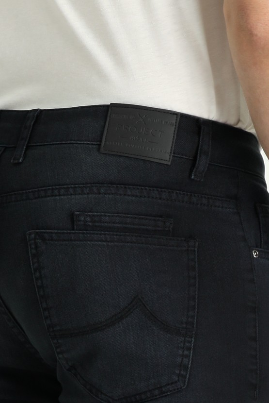 Erkek Giyim - Super Slim Fit Ekstra Dar Kesim Likralı Denim Pantolon