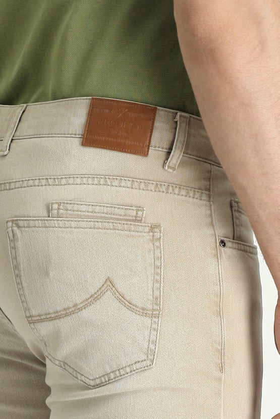 Erkek Giyim - Süper Slim Fit Likralı Denim Pantolon
