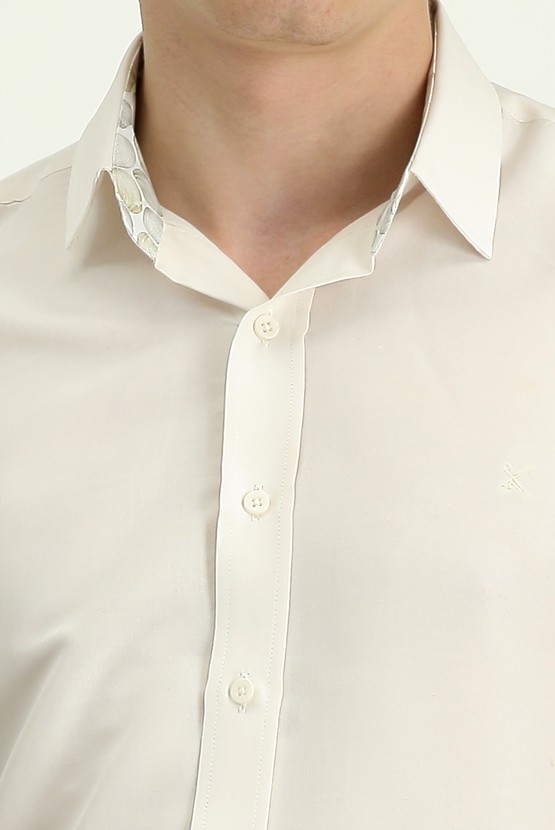 Erkek Giyim - Techno-Line Kısa Kol Slim Fit Dar Kesim Gömlek
