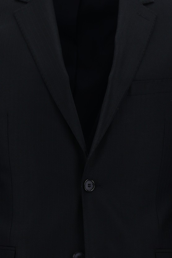 Erkek Giyim - Slim Fit Dar Kesim Klasik Çizgili Takım Elbise