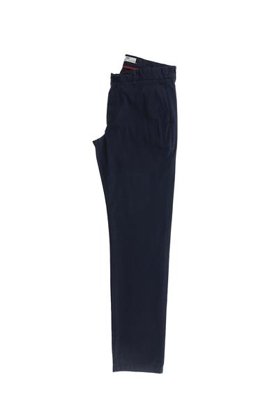 Erkek Giyim - HAVACI MAVİ MELANJ 50 Beden Regular Fit Likralı Kanvas / Chino Pantolon