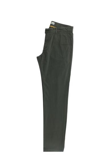 Erkek Giyim - KOYU YEŞİL 56 Beden Regular Fit Likralı Kanvas / Chino Pantolon