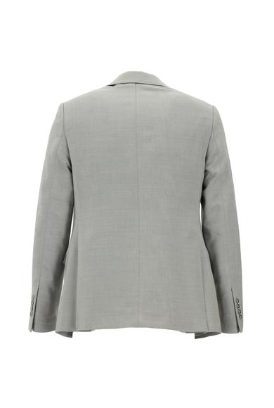 Erkek Giyim - ORTA GRİ 48 Beden Yünlü Desenli Klasik Ceket