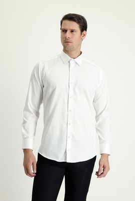 Beyaz
      
      Uzun Kol Slim Fit Non Iron Pamuklu Gömlek