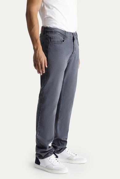 Erkek Giyim - AÇIK VİZON 58 Beden Regular Fit Likralı Denim Pantolon