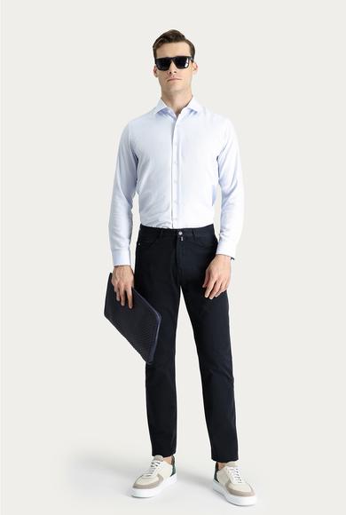 Erkek Giyim - ORTA ANTRASİT 48 Beden Süper Slim Fit Fit Pamuk Kanvas / Chino Pantolon