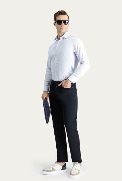 Erkek Giyim - ORTA ANTRASİT 48 Beden Süper Slim Fit Fit Pamuk Kanvas / Chino Pantolon