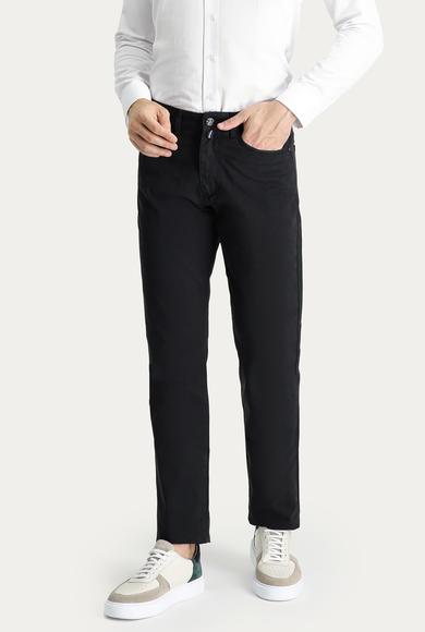 Erkek Giyim - SİYAH 50 Beden Regular Fit Pamuk Kanvas / Chino Pantolon