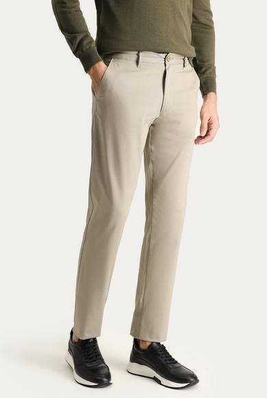 Erkek Giyim - AÇIK VİZON 64 Beden Regular Fit Likralı Kanvas / Chino Pantolon