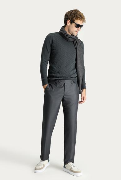 Erkek Giyim - ORTA ANTRASİT 56 Beden Klasik Pantolon