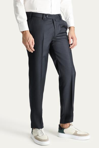 Erkek Giyim - KOYU ANTRASİT 46 Beden Slim Fit Klasik Pantolon