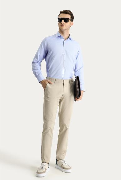 Erkek Giyim - KUM 50 Beden Regular Fit Likralı Saten Kanvas / Chino Pantolon