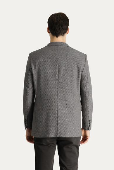 Erkek Giyim - ACI KAHVE 54 Beden Klasik Desenli Ceket