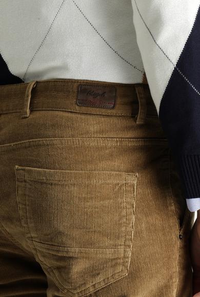 Erkek Giyim - ORTA VİZON 56 Beden Slim Fit Likralı Kadife Pantolon