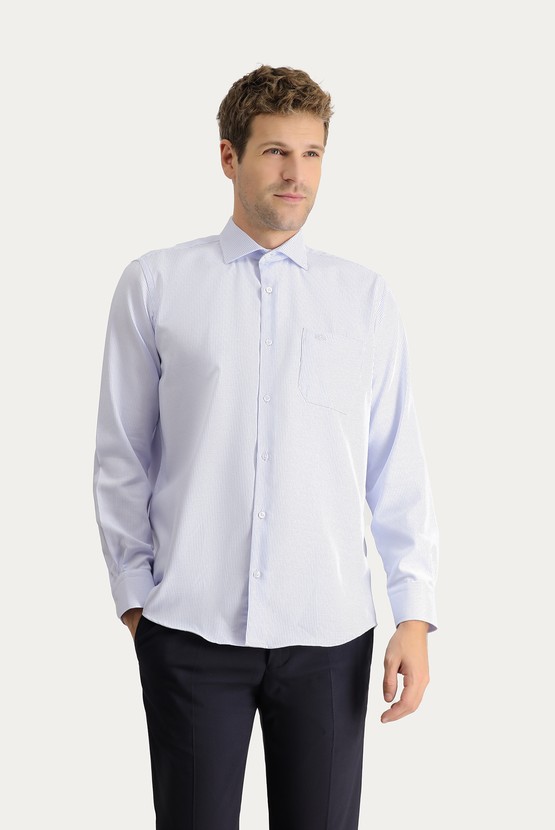 Erkek Giyim - Uzun Kol Regular Fit Non Iron Pamuklu Gömlek