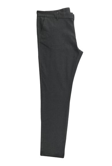 Erkek Giyim - KOYU FÜME 62 Beden Regular Fit Desenli Likralı Kanvas / Chino Pantolon