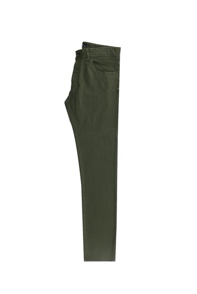 Erkek Giyim - ORTA HAKİ 50 Beden Slim Fit Likralı Kanvas / Chino Pantolon