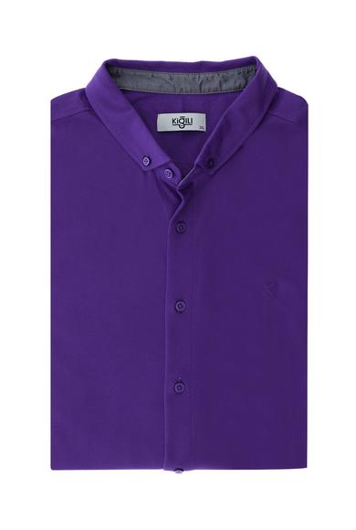 Erkek Giyim - MOR 3X Beden Büyük Beden Polo Yaka Pamuklu Tişört