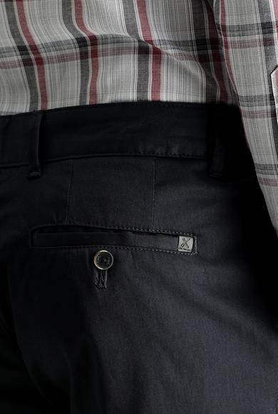 Erkek Giyim - ORTA ANTRASİT 48 Beden Regular Fit Likralı Kanvas / Chino Pantolon