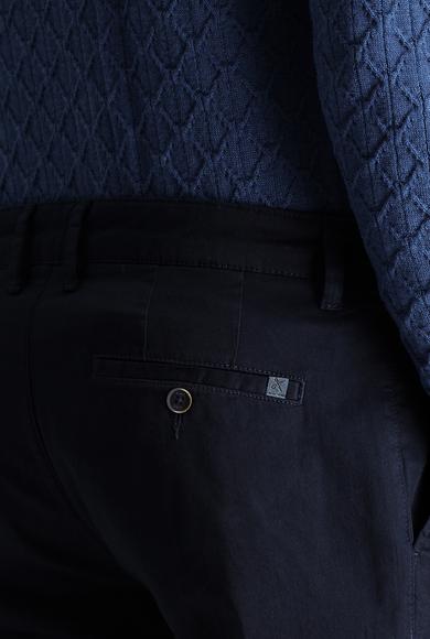 Erkek Giyim - KOYU LACİVERT 60 Beden Regular Fit Likralı Kanvas / Chino Pantolon