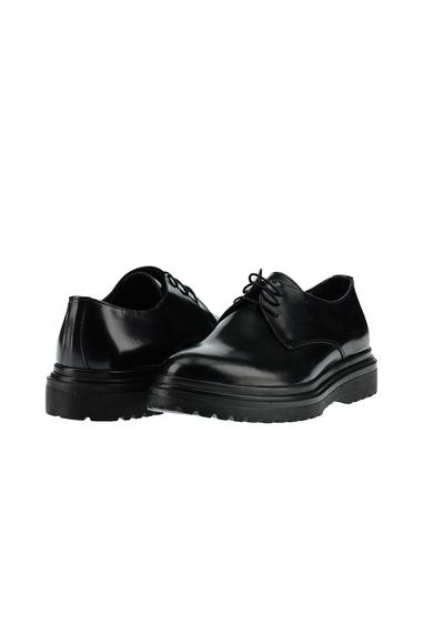 Erkek Giyim - SİYAH 40 Beden Sneaker Rugan Deri Ayakkabı