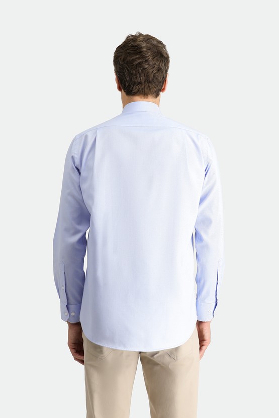 Erkek Giyim - Uzun Kol Klasik Oxford Non Iron Pamuklu Gömlek