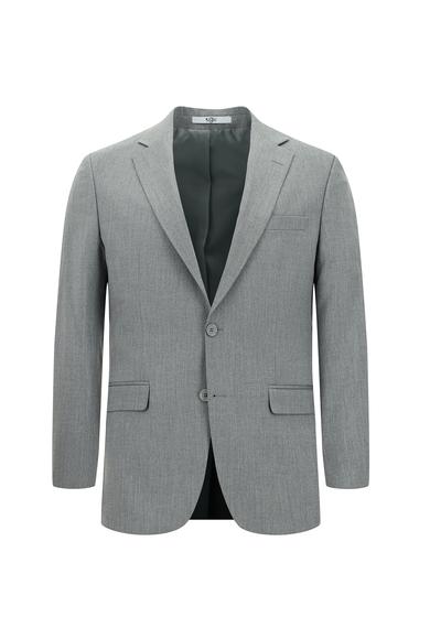 Erkek Giyim - ORTA FÜME 48 Beden Klasik Desenli Takım Elbise