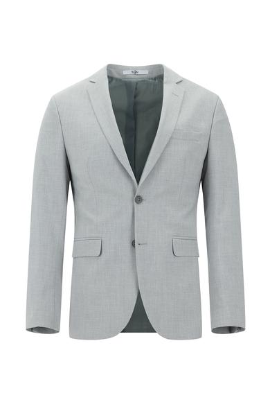 Erkek Giyim - AÇIK GRİ 50 Beden Süper Slim Fit Klasik Takım Elbise