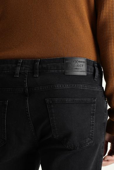 Erkek Giyim - SİYAH 66 Beden Regular Fit Likralı Denim Pantolon