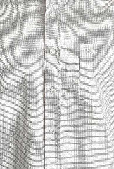 Erkek Giyim - KOYU BORDO XL Beden Uzun Kol Klasik Desenli Pamuk Gömlek
