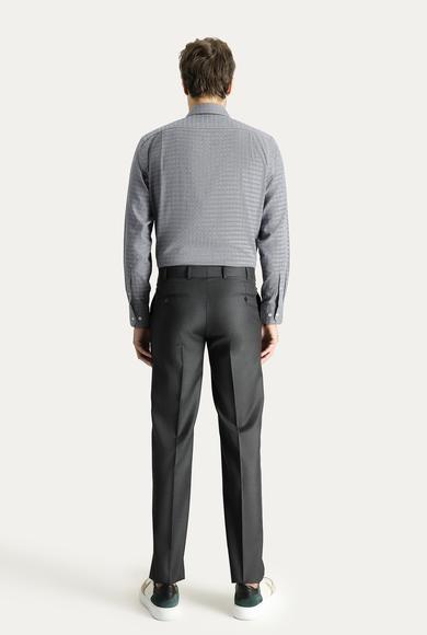 Erkek Giyim - ORTA ANTRASİT 48 Beden Slim Fit Klasik Pantolon
