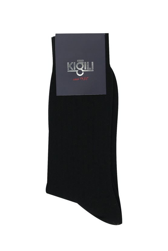 Erkek Giyim - Tekli Yünlü Çizgili Çorap