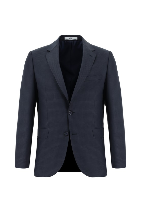 Erkek Giyim - Slim Fit Dar Kesim Klasik Ekose Takım Elbise