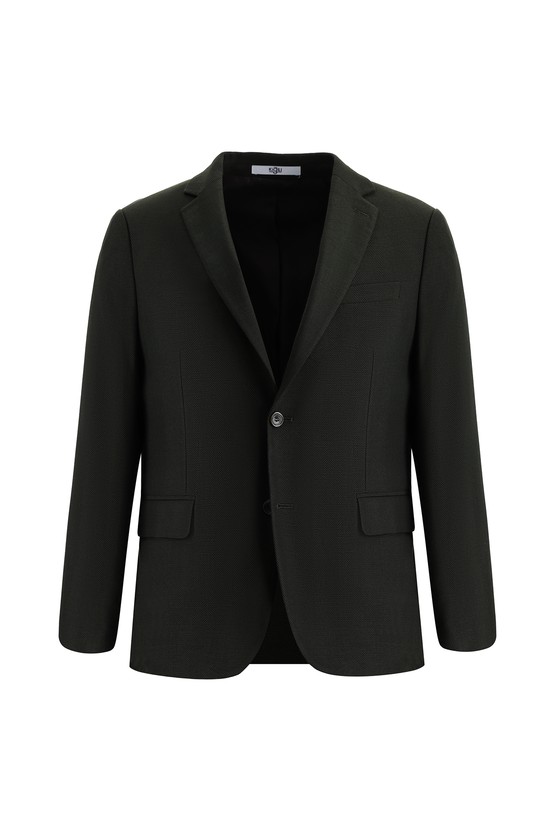 Erkek Giyim - Klasik Desenli Pamuklu Ceket
